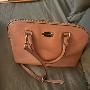 Michael Kors Brownish Pink Leather Satchel